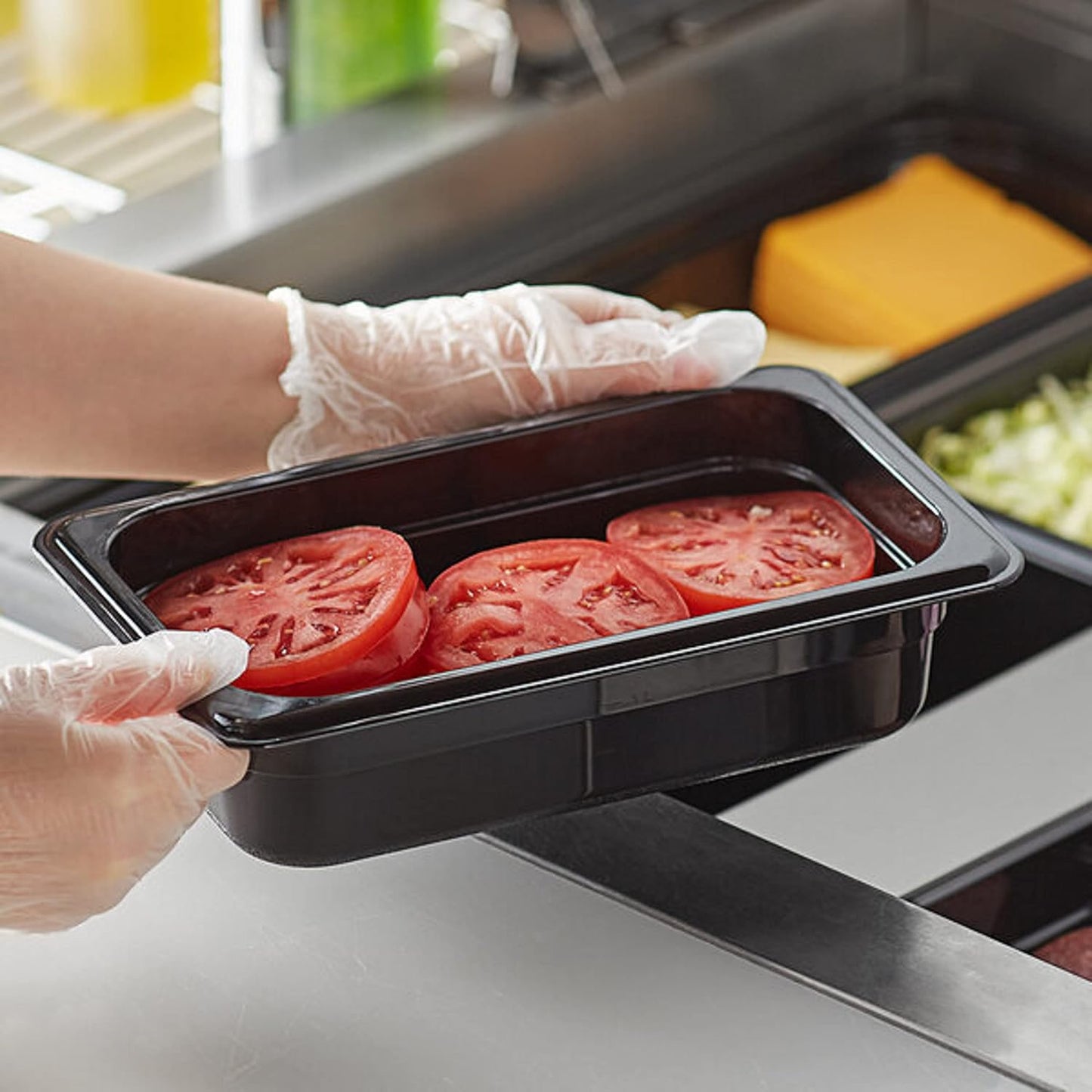 Deep Polycarbonate Food Pan - Commercial Restaurant Food Storage Containers Hotel Pans for Catering Buffets Restaurants Fruits Vegetables Corns
