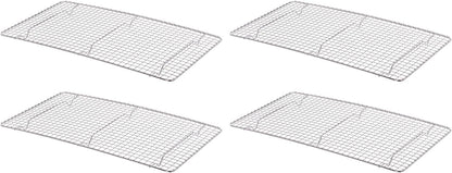 Full Size Chrome Plated Wire Pan Grate- Cooling Racks 18" x 10"- Fits Full Size Sheet Pans Cookie Pans Cooling Rack Baking Sheet Grate Cake Rack for Pies Cookies Pastries Cakes