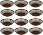 8" Round Fast Food Basket Plastic Set of 12- Fry Fast Food Reusable Foodservice Restaurant Diner Tray Plates Restaurant Supplies Deli Serving Chicken Burgers Sandwiches & Fries