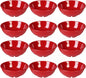 Salad Bowls Melamine Set of 12- Dishwasher Safe Break-Resistant Reusable Bowls Serving Bowl Soup Bowls for Fruits Salad Kitchen Restaurants