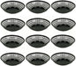 8" Round Fast Food Basket Plastic Set of 12- Fry Fast Food Reusable Foodservice Restaurant Diner Tray Plates Restaurant Supplies Deli Serving Chicken Burgers Sandwiches & Fries