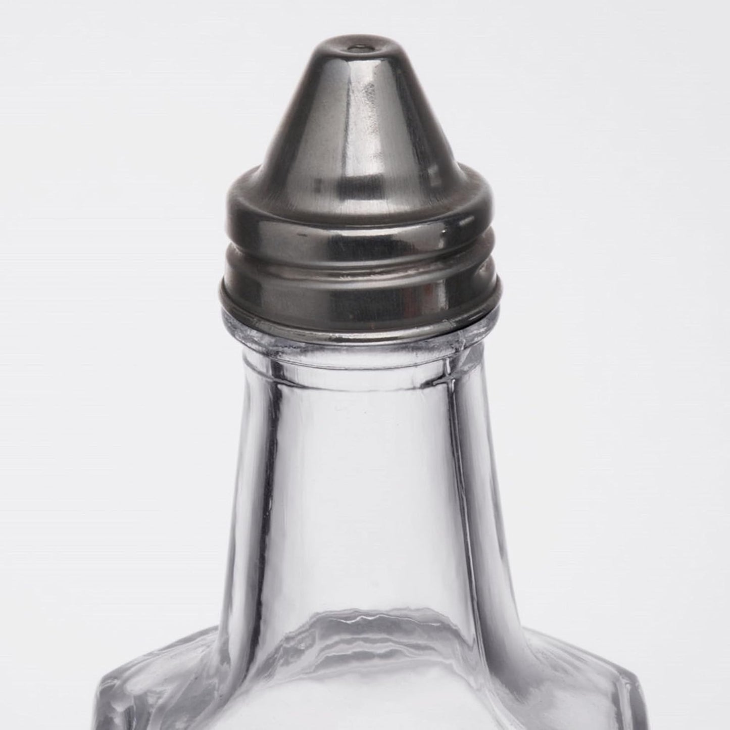6 oz. Oil & Vinegar Glass Cruet with Stainless Steel Cap Set of 12- Glass Cruet Bottle Dispenser Olive Oil Carafe Decanter Vinegar Dispenser for Home Restaurants