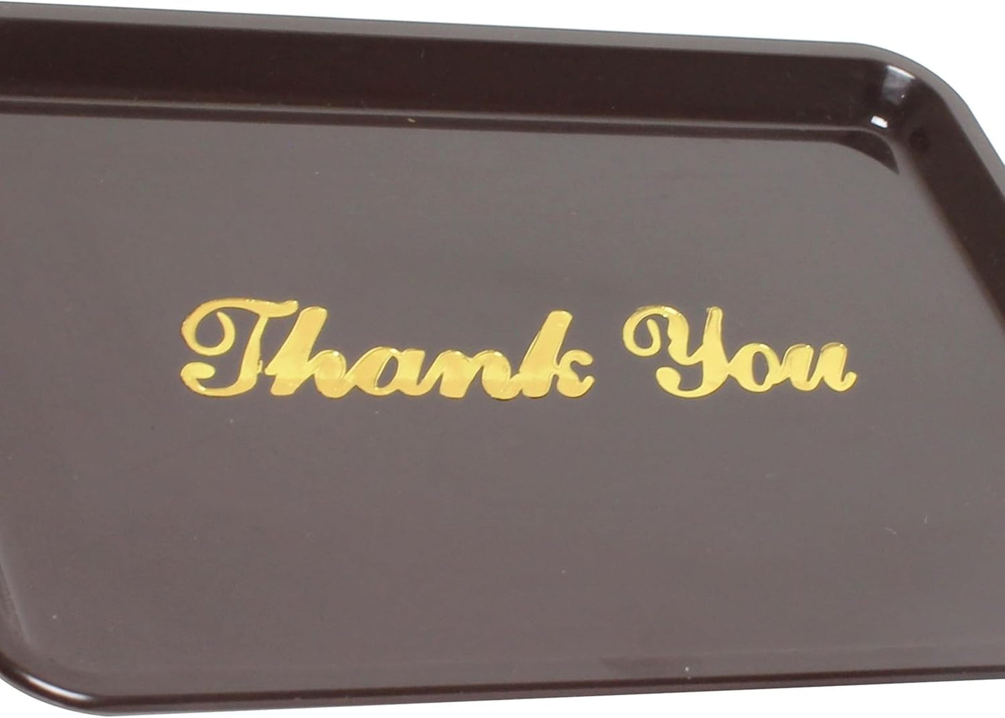 4 1/2" x 6 1/2" Plastic Tip Tray with Gold Thank You Imprint Color Set of 12 -Check Presenters for Restaurants Check Tip Trays Check Holders for Restaurants Bars Hotels