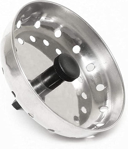 3-1/2” Stainless Steel Sink Strainer with Stopper - Kitchen Strainer Kitchen Sink Drain Strainer Hair Catcher for Bathroom Sink Utility Slop Laundry