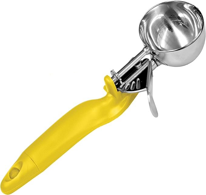 Lever Disher #30 Stainless Steel Ergo Handle- Ice Cream Cookie Scooper for Baking Cookie Scoops Portion Control Scoop Cupcake Batter Ice Cream Yogurt Gelatos