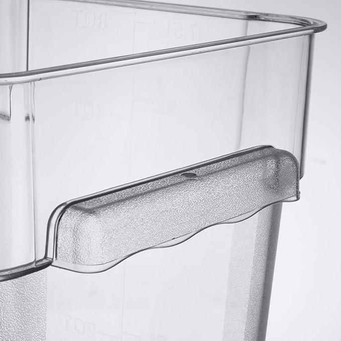 Polycarbonate Square Food Storage Container - Commercial Food Storage Containers Meal Prep Containers Reusable Food Containers for Pantry Kitchen Storage Organization