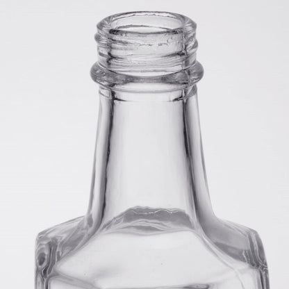 6 oz. Oil & Vinegar Glass Cruet with Stainless Steel Cap Set of 12- Glass Cruet Bottle Dispenser Olive Oil Carafe Decanter Vinegar Dispenser for Home Restaurants