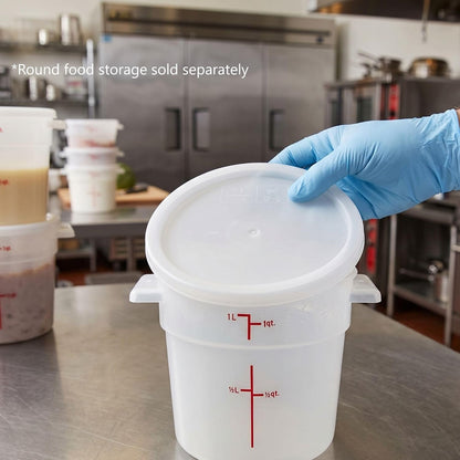 Round Food Storage Container Polypropylene - Commercial Food Storage Containers Meal Prep Containers Reusable Food Containers for Pantry Kitchen Storage Organization