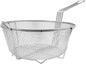 Round Fry Basket Heavy Duty Nickel Plated Iron - Deep Fry Basket Frying Multifunctional Fryer Round Food Strainer for Restaurant Kitchen Frying Chips Fish Sausages