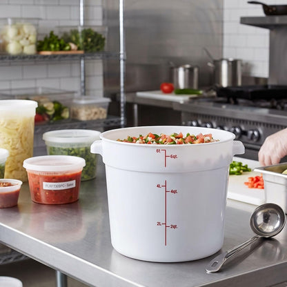 Round Food Storage Container Polypropylene - Commercial Food Storage Containers Meal Prep Containers Reusable Food Containers for Pantry Kitchen Storage Organization