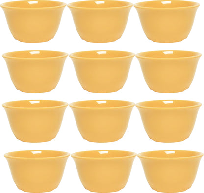 Bouillon Cup Color Melamine Set of 12- Dishwasher Safe Break-Resistant Reusable Bowls Serving Soup Bowl Broth Cups Soup Bowls Ice Cream Dipping Sauce