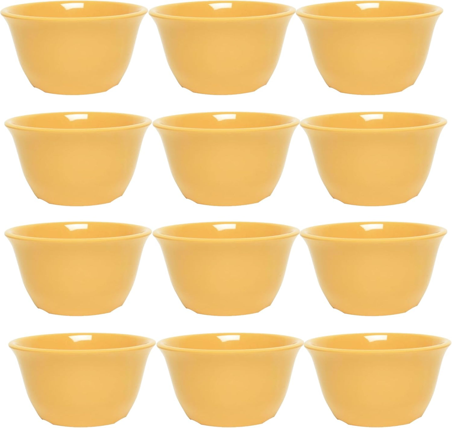 Bouillon Cup Color Melamine Set of 12- Dishwasher Safe Break-Resistant Reusable Bowls Serving Soup Bowl Broth Cups Soup Bowls Ice Cream Dipping Sauce