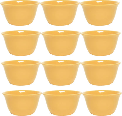 Bouillon Cup Color Melamine Set of 12- Dishwasher Safe Break-Resistant Reusable Bowls Serving Soup Bowl Broth Cups Soup Bowls Ice Cream Dipping Sauce