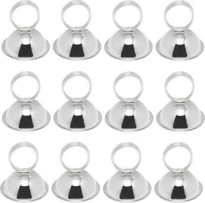 3 Ring Menu Clip Chrome Plated Iron Set of 12- Table Number Holders Place Card Holder Table Picture Holder Wire Photo Holder Clips Picture Note Photo Stand