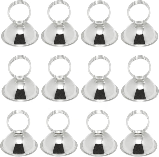 3 Ring Menu Clip Chrome Plated Iron Set of 12- Table Number Holders Place Card Holder Table Picture Holder Wire Photo Holder Clips Picture Note Photo Stand