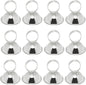 3 Ring Menu Clip Chrome Plated Iron Set of 12- Table Number Holders Place Card Holder Table Picture Holder Wire Photo Holder Clips Picture Note Photo Stand