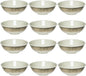 Dinnerware Salad Bowls Melamine Set of 12- Dishwasher Safe Break-Resistant Reusable Bowls Serving Bowl Soup Bowls for Fruits Salad Kitchen Restaurants