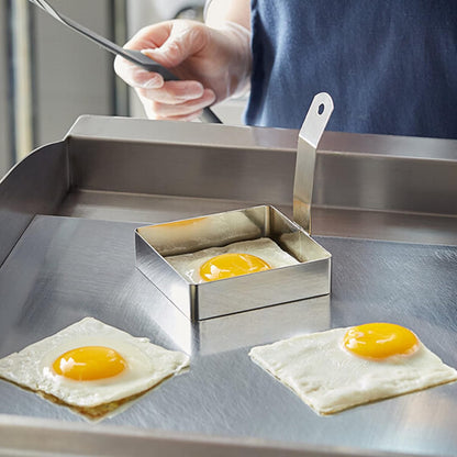 4”x 4” Stainless Steel Square Egg Ring- Ring Mold Shaper Egg Cooking Rings Pancake Mold Frying Eggs and Omelet Egg English Muffins Pancake Cooking Griddle