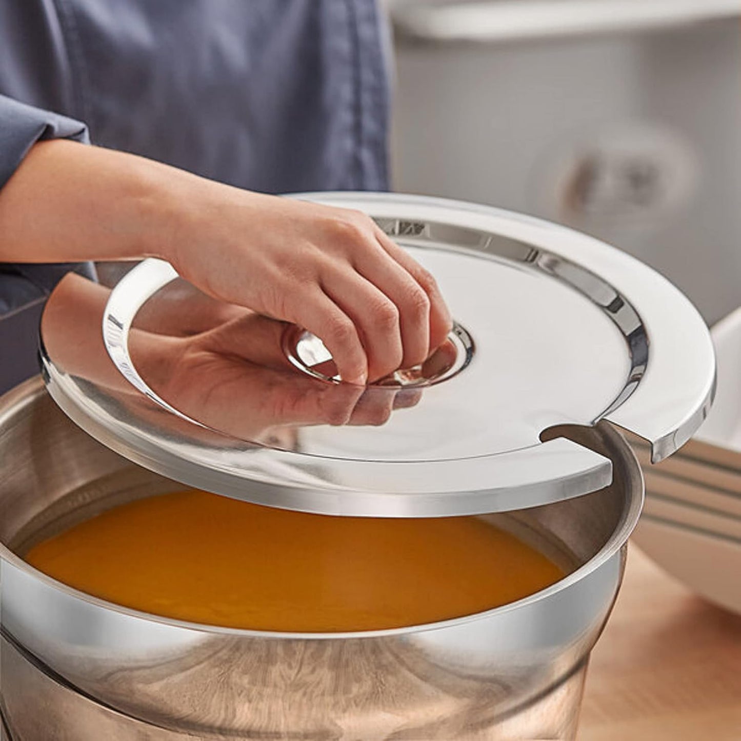 Stainless Steel Vegetable Inset Pan - for Soup Warmer and Soup Chafer Soup Pot Soup Station Applicable for Kitchen Hotel Catering Restaurant Buffet Parties Banquets