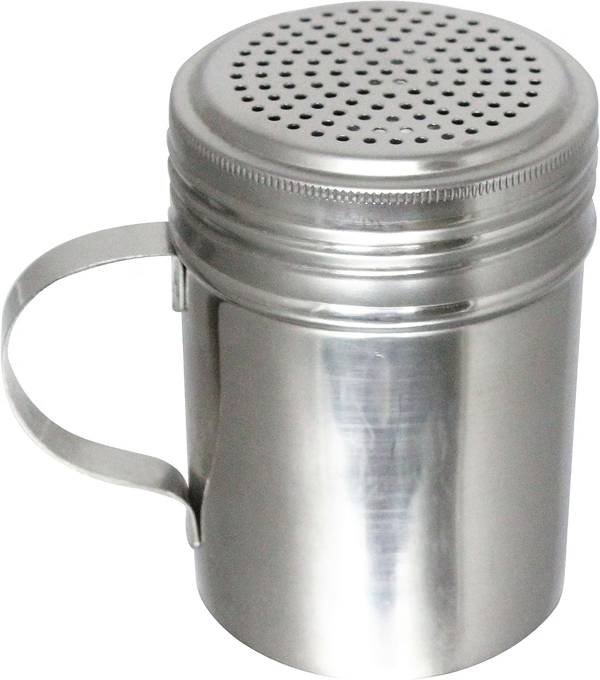 10 oz. Dredge Shaker with/without Handle Aluminum Set of 2 - Seasonings Spice Shakers With Holes and Lids Ideal for Salt Spice Sugar Flour Perfect for Home Kitchen