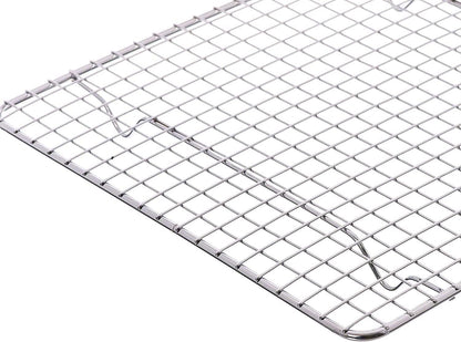 Rectangular Wire Pan Grate Chrome-Plated Set of 2-Fits Third Size  Cooling Rack Baking Sheet GraSheet Cookie Panste Cake Rack for Pies Cookies Pastries Cakes