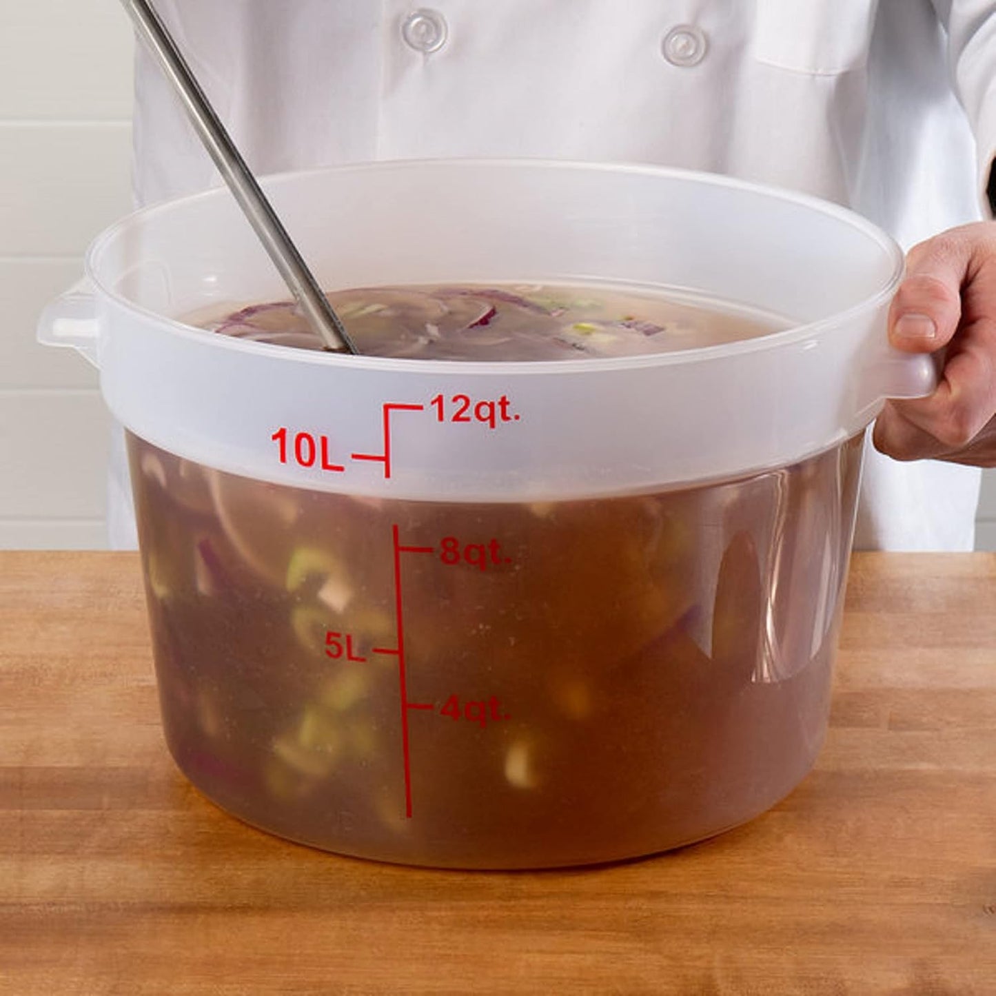 Round Food Storage Container Translucent Polypropylene- Commercial Food Storage Containers Meal Prep Containers Reusable Food Containers for Pantry Kitchen Storage Organization