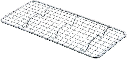 Rectangular Wire Pan Grate Chrome-Plated Set of 2-Fits Third Size  Cooling Rack Baking Sheet GraSheet Cookie Panste Cake Rack for Pies Cookies Pastries Cakes