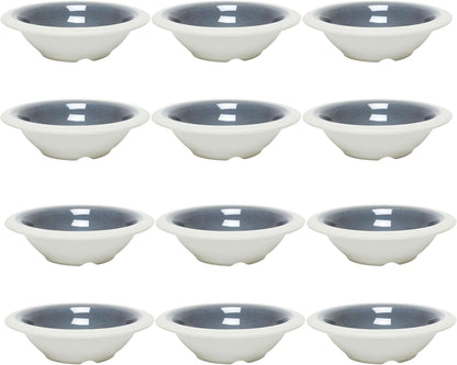 Graham Dinnerware Salad Bowls Melamine Set of 12- Dishwasher Safe Break-Resistant Reusable Bowls Serving Bowl Soup Bowls for Fruits Salad Kitchen Restaurants