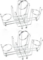 Sugar Packet Holder Chrome Plated Set of 2- Metal Sweetener Container Coffee Accessories Sugar Caddy Holder for Restaurant Home Sugar Tea Bag Basket