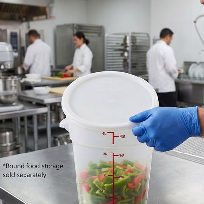 Round Food Storage Container Polypropylene - Commercial Food Storage Containers Meal Prep Containers Reusable Food Containers for Pantry Kitchen Storage Organization