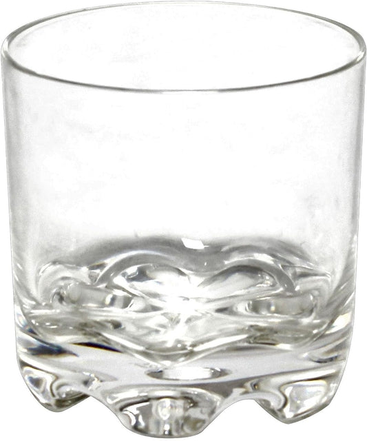 Rock Glass Polycarbonate with Footed Heavy Base Clear Color Comes in each - Liquor and Cocktail Plastic Drinking Glass for Bar Old Fashioned Whiskey Glass Rocks Glass