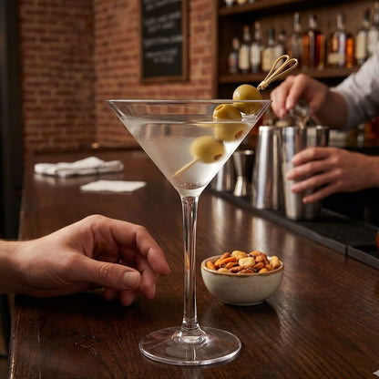 8 oz Martini Glass Polycarbonate Clear Color- Stemware Beverage Plastic Drinking for Bar Martini Cosmopolitan Manhattan Gimlet Pisco Sour Reusable Party Cup Drinkware