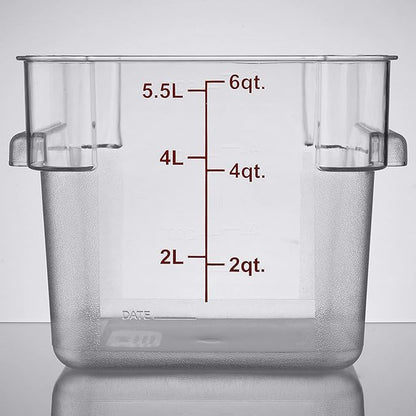 Polycarbonate Square Food Storage Container - Commercial Food Storage Containers Meal Prep Containers Reusable Food Containers for Pantry Kitchen Storage Organization