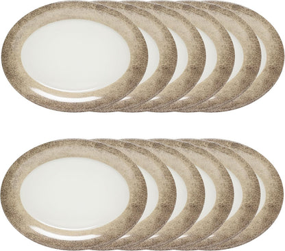 Oval Platters Melamine Set of 12- Dishwasher Safe Break-Resistant Reusable Serving Platter Plates Kitchen Plates Dinnerware Appetizer Plates Serving Plate