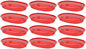 10-3/4" Oblong Fast Food Basket Plastic Set of 12- Fry Fast Food Reusable Foodservice Restaurant Diner Tray Plates Restaurant Deli Serving Chicken Burgers Sandwiches & Fries