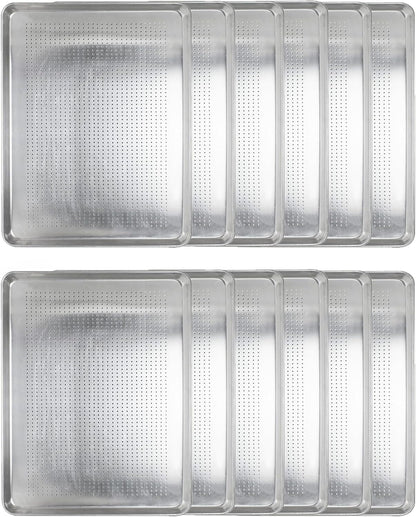 18" x 13" Perforated Aluminum Sheet Pan- Oven Safe Baking Pan Baking Tray Cookie Sheet Baking Sheet Perfect for Baking Roasting and More