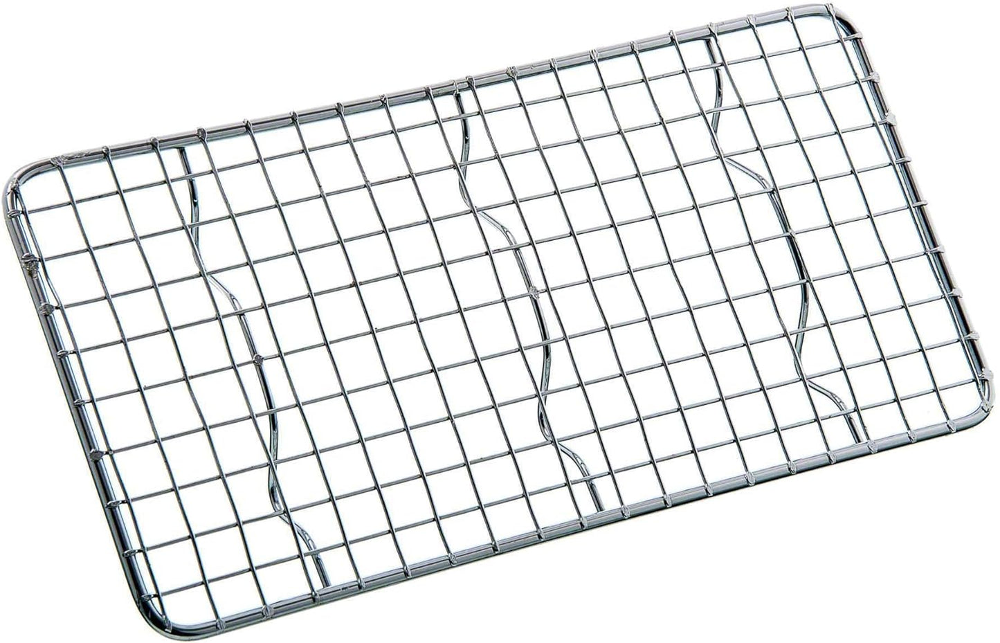 Rectangular Wire Pan Grate Chrome-Plated Set of 2-Fits Third Size  Cooling Rack Baking Sheet GraSheet Cookie Panste Cake Rack for Pies Cookies Pastries Cakes