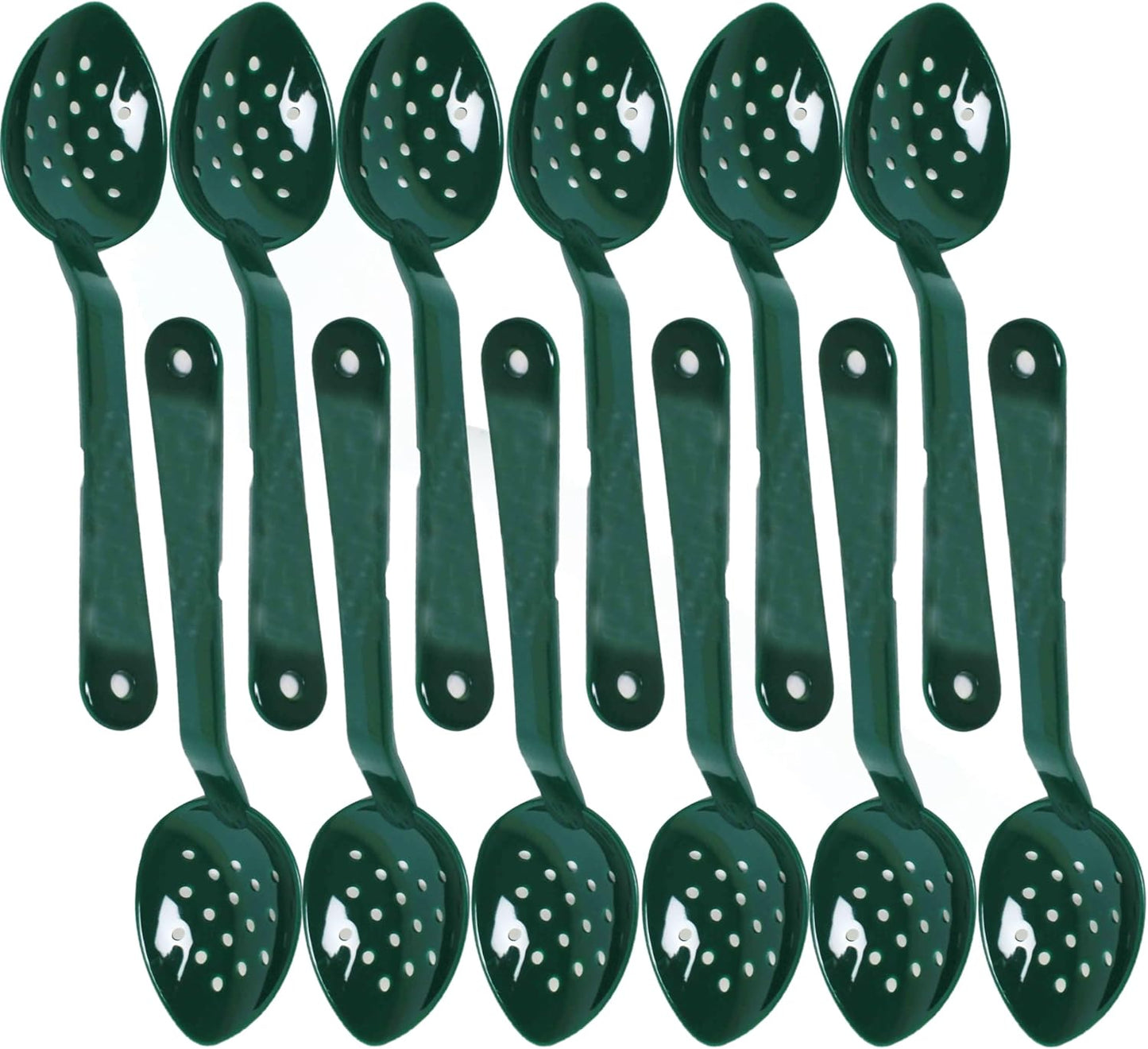 Perforated Serving Spoon Polycarbonate Set of 12- Salad/Buffet Catering Spoons Large Serving Spoons Utensils Serving for Buffet Banquet Flatware Kitchen