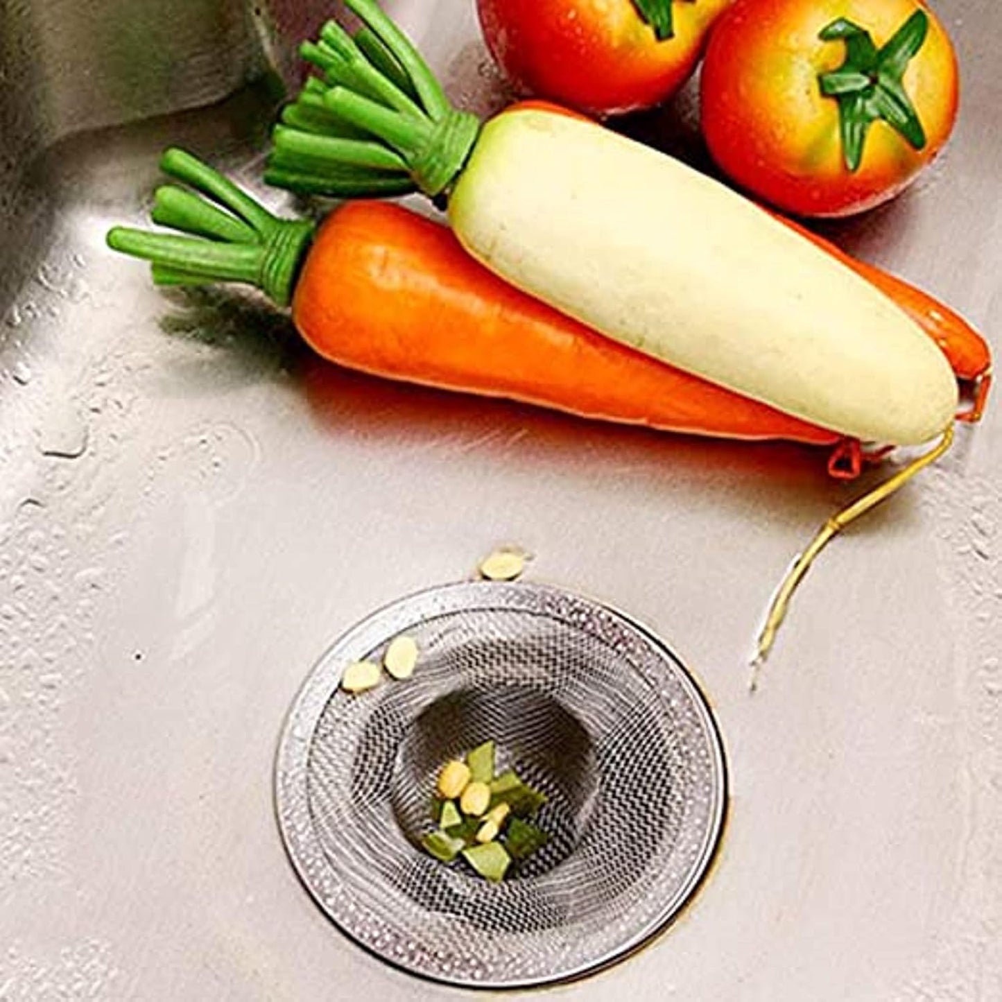 Stainless Steel Sink Strainer Narrow Rim- Kitchen Mesh Strainer Kitchen Sink Drain Strainer Hair Catcher for Bathroom Sink Utility Slop Laundry