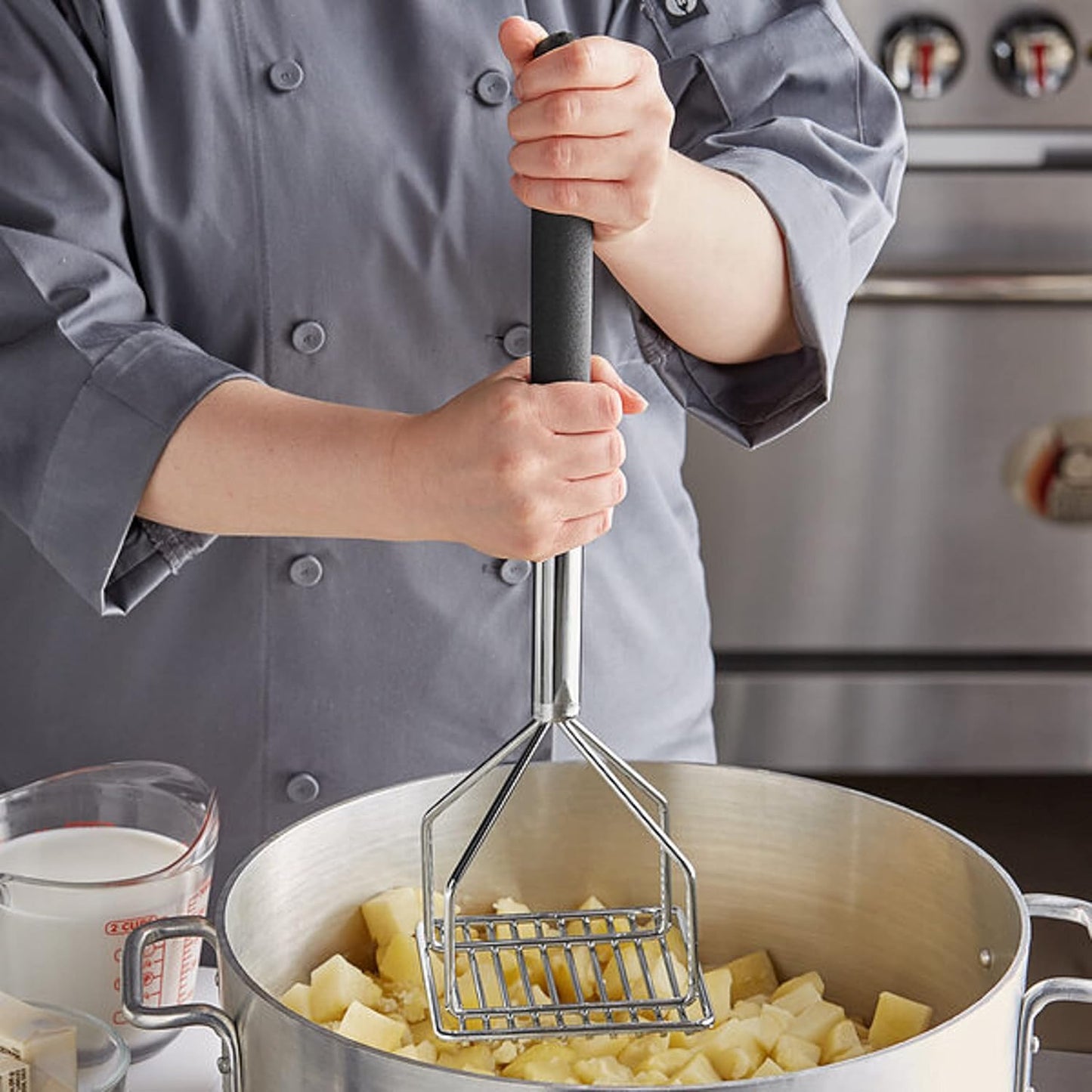Square Shape Potato Masher with Handle-Masher Kitchen Tool Potato Smasher Food Masher Utensil Hand Masher Perfect for Bean Vegetable Fruits Avocado Meat