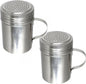 10 oz. Dredge Shaker with/without Handle Aluminum Set of 2 - Seasonings Spice Shakers With Holes and Lids Ideal for Salt Spice Sugar Flour Perfect for Home Kitchen