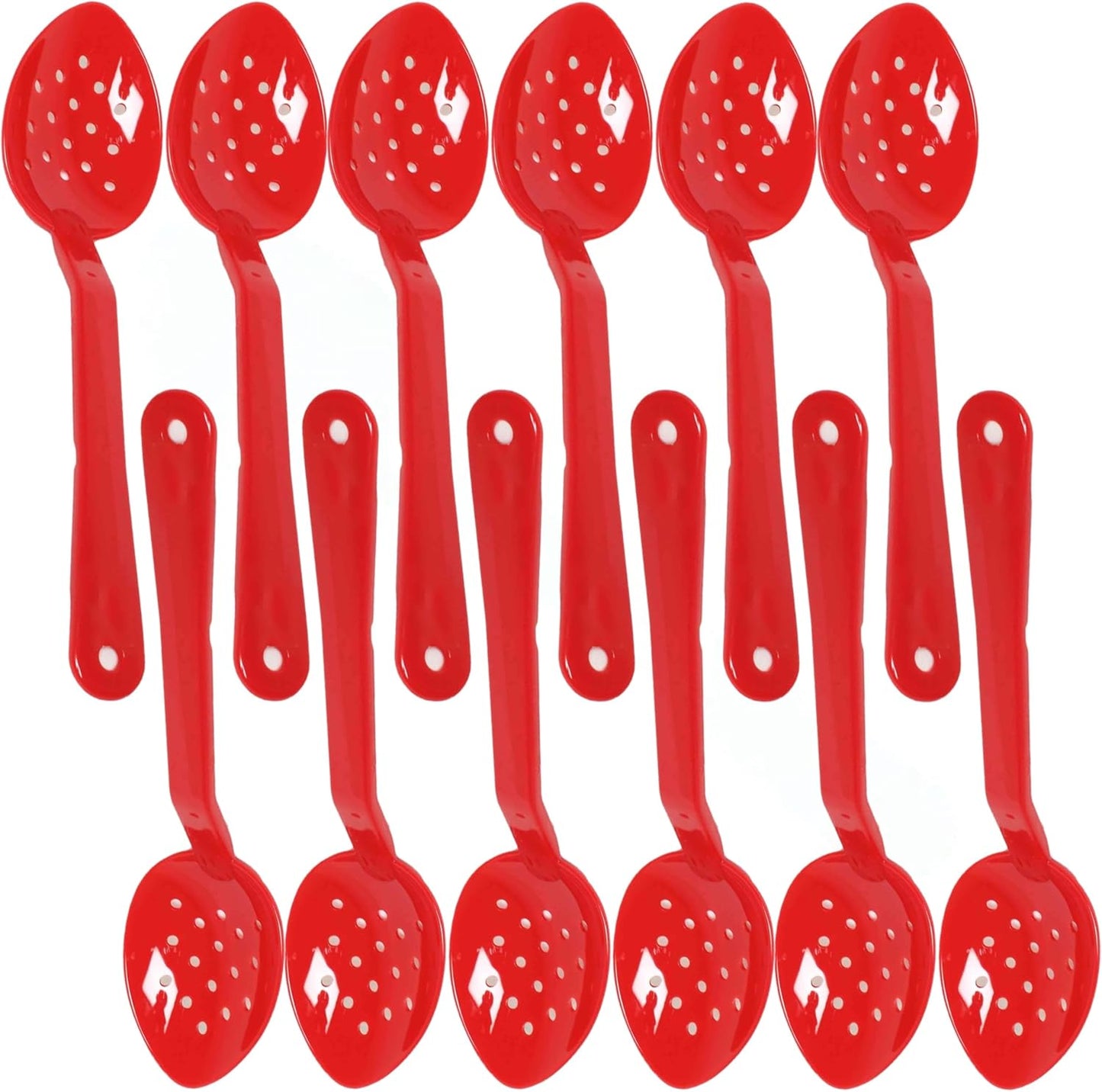 Perforated Serving Spoon Polycarbonate Set of 12- Salad/Buffet Catering Spoons Large Serving Spoons Utensils Serving for Buffet Banquet Flatware Kitchen