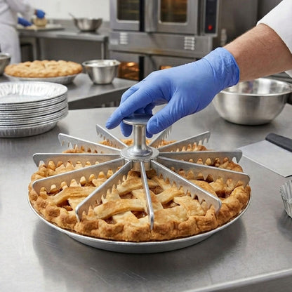Cut Aluminum Pie and Cake Marker- Guideline and Portion Divider Commercial Grade Pie and Cake Marker Slice Marker Equal Portion for Birthday Anniversary Christmas Gift