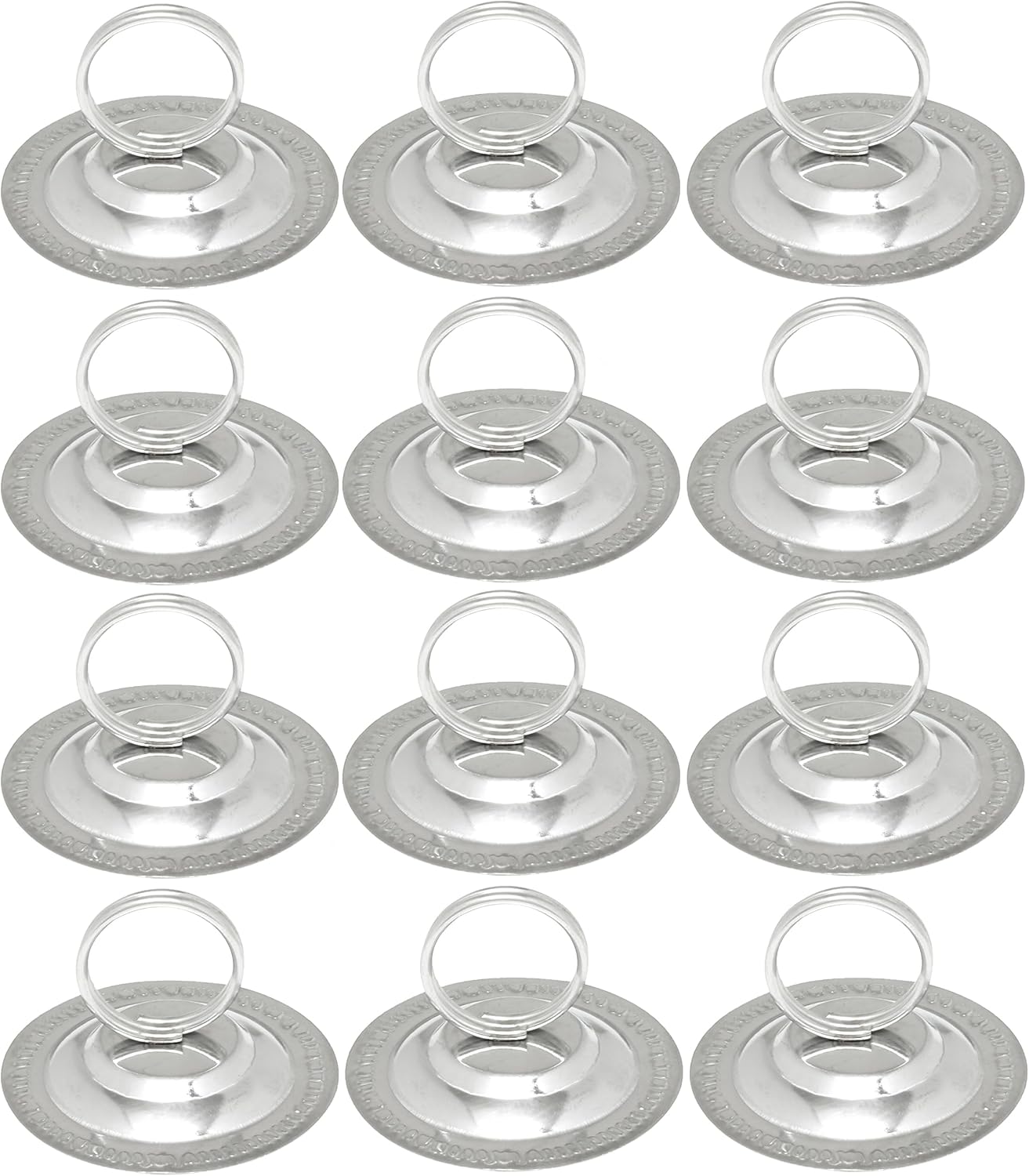 Stainless Steel Menu Holder Set of 12 - Table Number Holders Small Size Table Card Holder Picture Stands Menu Memo Clips Number Stands Place Card Holders
