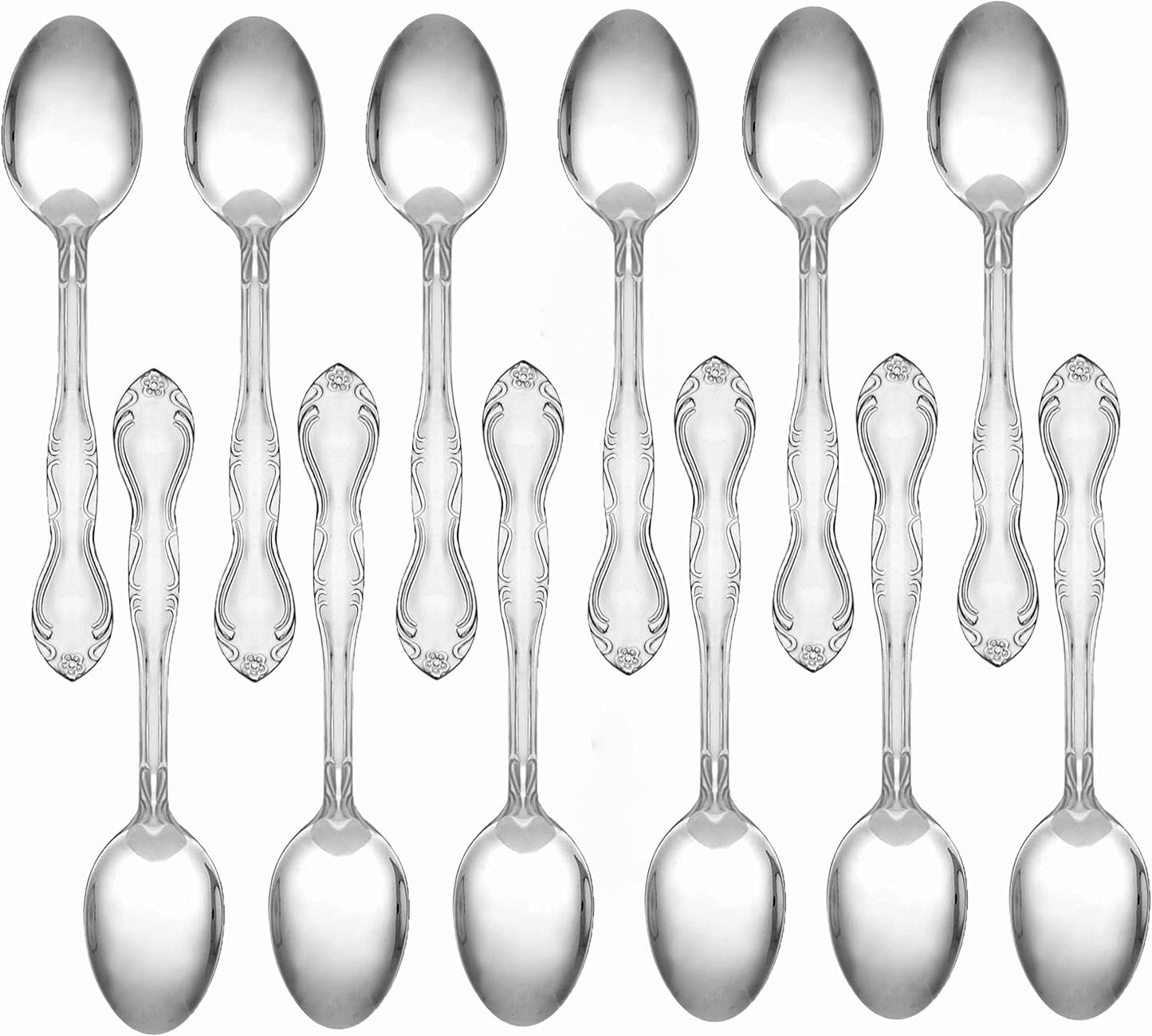 Sunflower Stainless Steel Set of 12- Silverware Dishwasher Safe Stainless Steel Flatware Cutlery Kitchen Tableware Set for Home and Restaurant