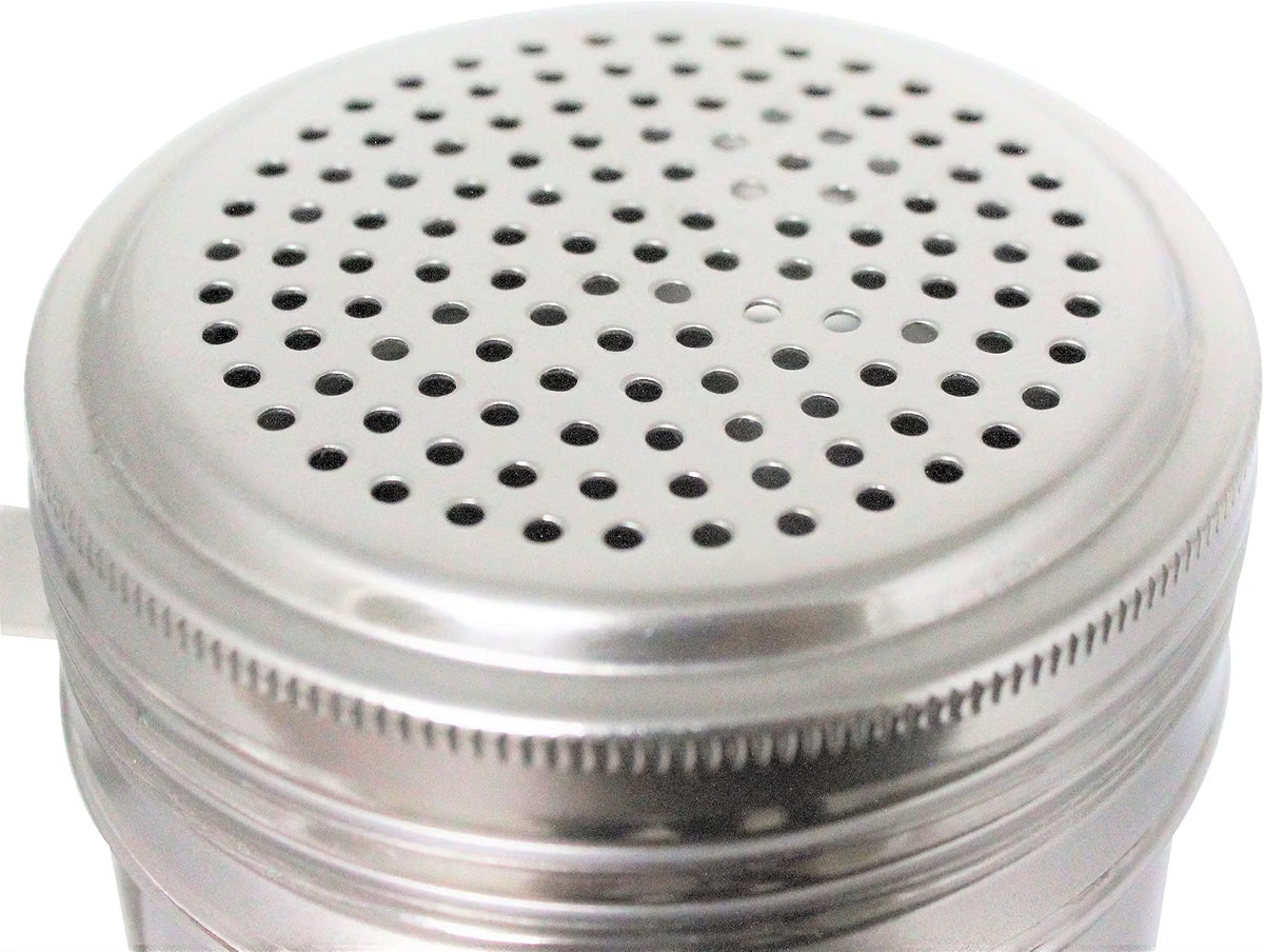 10 oz. Dredge Shaker with/without Handle Aluminum Set of 2 - Seasonings Spice Shakers With Holes and Lids Ideal for Salt Spice Sugar Flour Perfect for Home Kitchen
