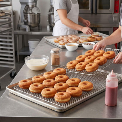 Stainless Steel Square Donut Screen Rack- Stainless Steel Cooling Rack Heavy Duty Baking Rack Cooling Rack Cookie Rack for Baking Home Cafes and Restaurants