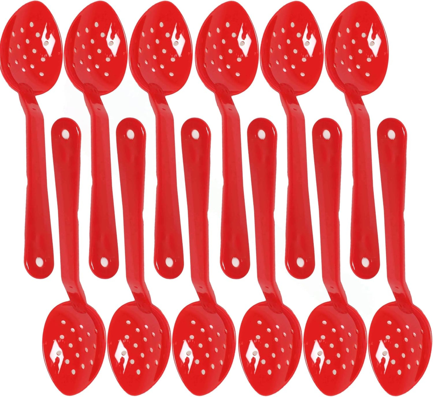 Perforated Serving Spoon Polycarbonate Set of 12- Salad/Buffet Catering Spoons Large Serving Spoons Utensils Serving for Buffet Banquet Flatware Kitchen