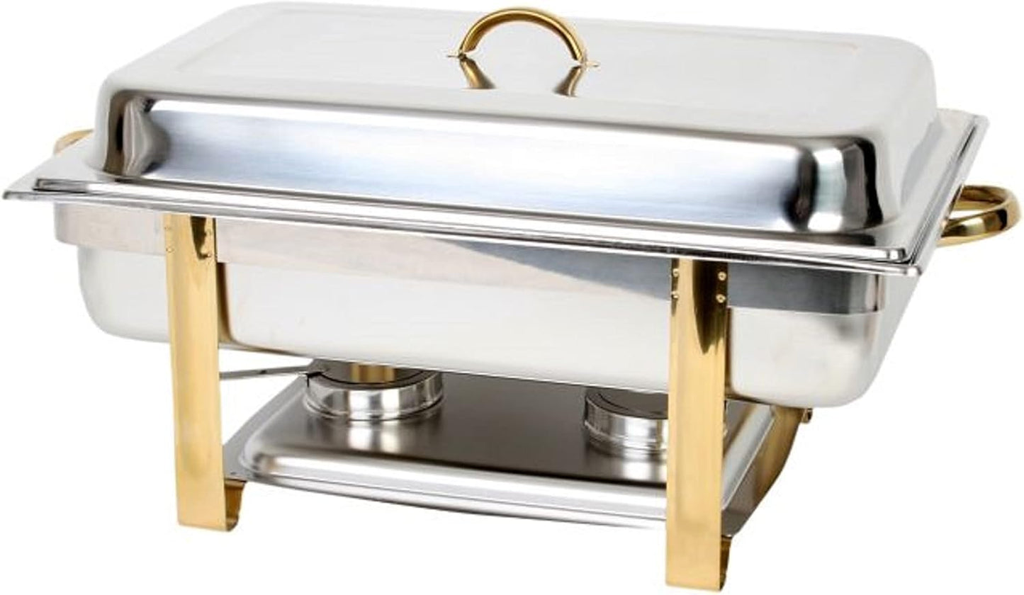 Stainless Steel Chafing Dish Complete Set - Food Warmer Chafers and Buffet Warmer Sets for Catering Event Party Holiday Buffet Weddings Catering
