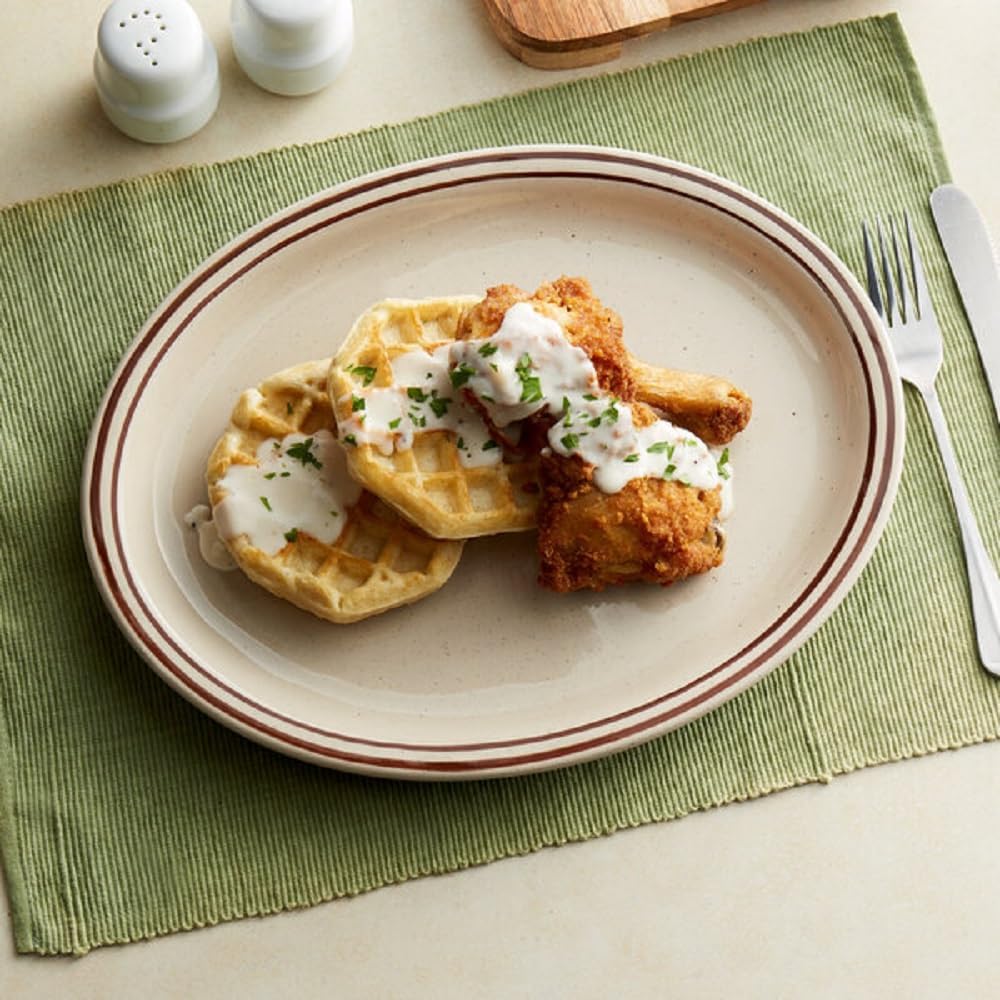 Arcadia Oval Platters Melamine Set of 12 - Dishwasher Safe Break-Resistant Reusable Serving Platter Plates Kitchen Plates Dinnerware Appetizer Plates Serving Plate
